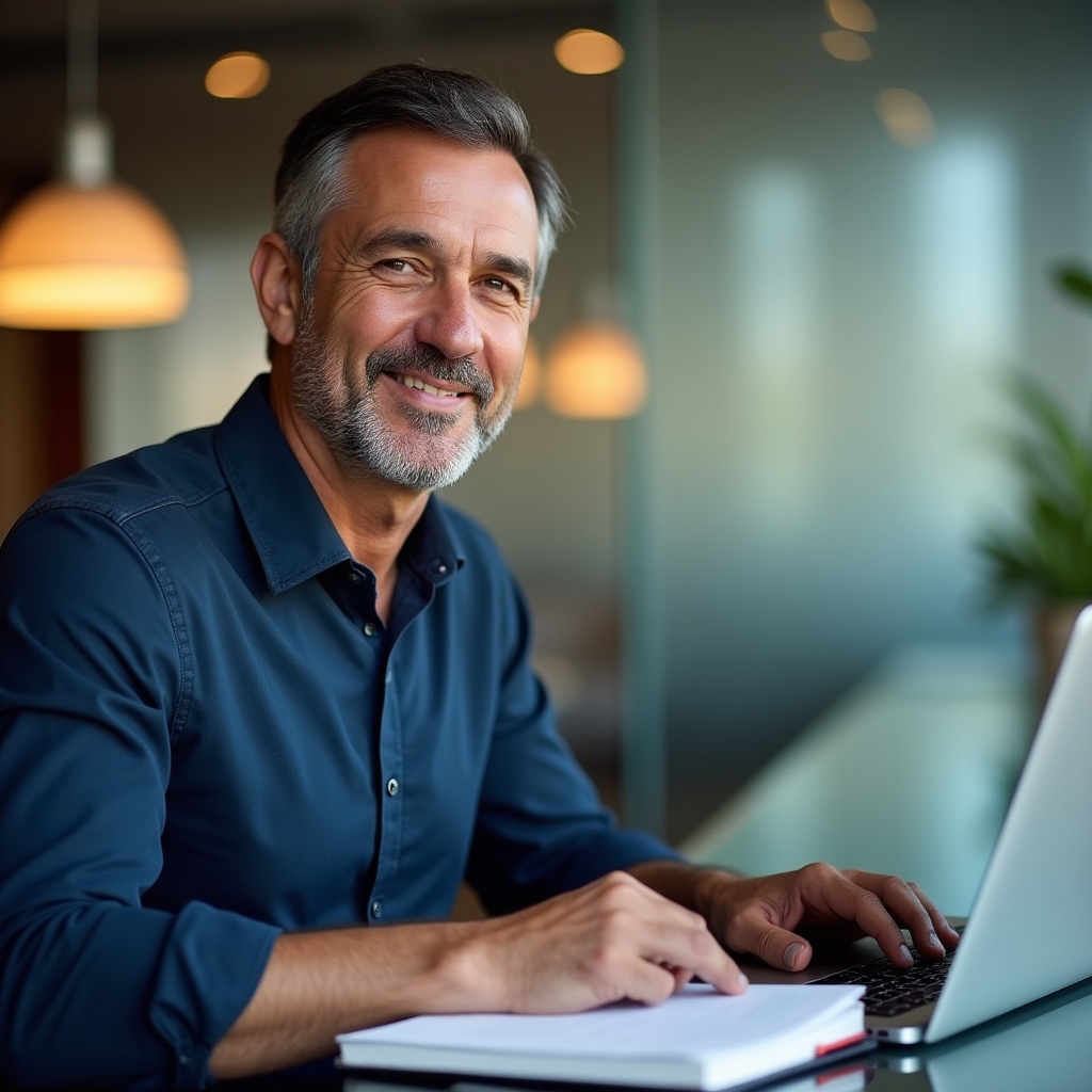Profesionist care parcurge un modul de curs online